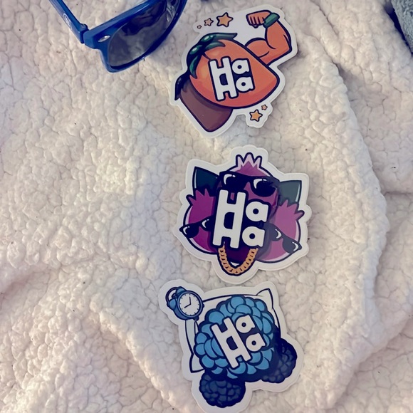 Haha swag pair of navy blue sunglasses three lanyard pins and three stickers - Picture 1 of 4